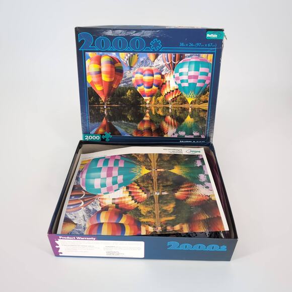 Buffalo Games Balloons In Flight 2000 Piece Jigsaw Puzzle with Poster - GUC - Picture 12 of 13